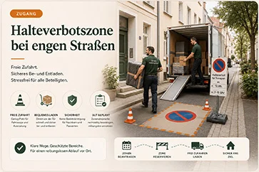 Geöffneter Umzugskarton mit wichtigen Dingen für die erste Nacht
